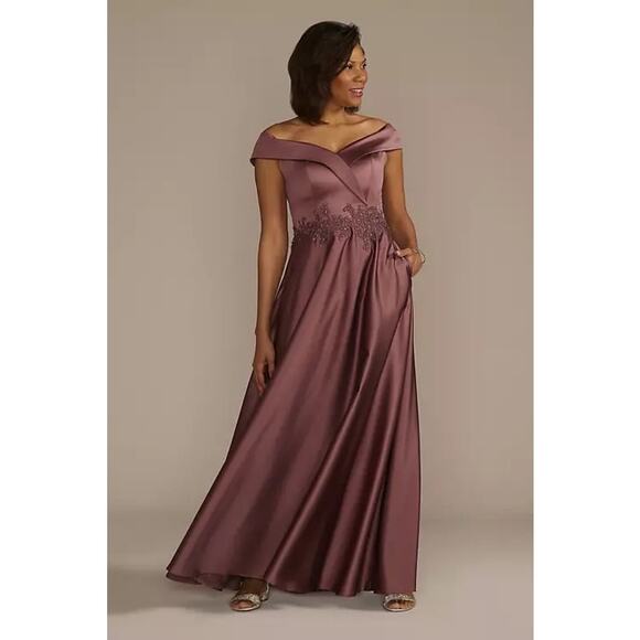 David's Bridal 22W Oleg Cassini A-Line Formal Dress - Picture 1 of 16